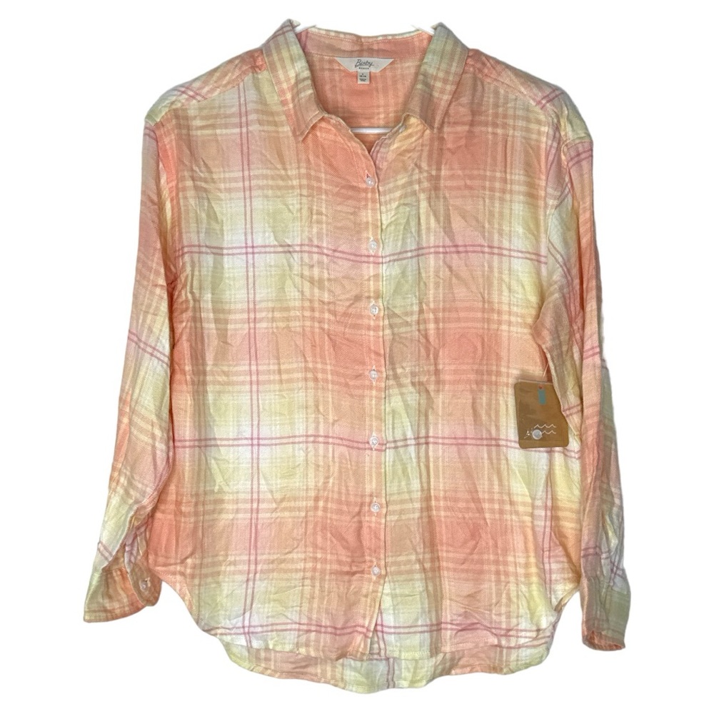 Bixby Nomad Girls Button Up Flannel Long Sleeve Large 12-14
